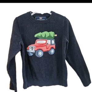Vineyard Vines Boys Navy Holiday  Sweater